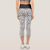 Leggings Capri Impression d'animaux en N&B (Verso)