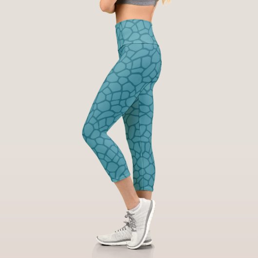 Leggings Capri Impression de girafes Capris haut taille (Gauche)