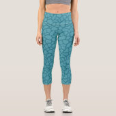 Leggings Capri Impression de girafes Capris haut taille (Recto)