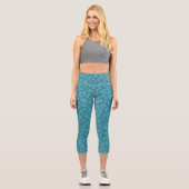 Leggings Capri Impression de girafes Capris haut taille (Recto)