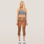 Leggings Capri Impression de la peau de tigre (Recto)