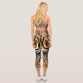 Leggings Capri Impression de tigre (Verso)