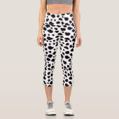 Leggings Capri Impression De Vache, Motif De Vache, Spots De Vach (Recto)