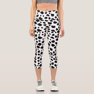 Leggings Capri Impression De Vache, Motif De Vache, Spots De Vach