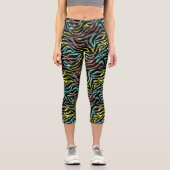 Leggings Capri Impression Zèbre Et Gris (Recto)