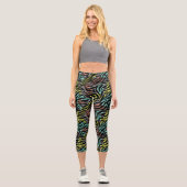 Leggings Capri Impression Zèbre Et Gris (Recto)
