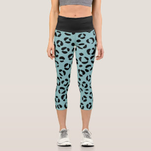 Leggings Capri Imprimé animal sarcelle