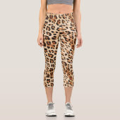 Leggings Capri Imprimé animalier léopard crème (Recto)