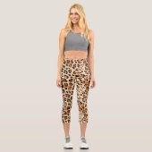 Leggings Capri Imprimé animalier léopard crème (Recto)