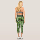 Leggings Capri Imprimé de haricot vert de fille de jardin  (Verso)