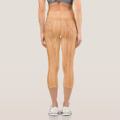 Leggings Capri imprimé en bambou marron clair cool (Verso)