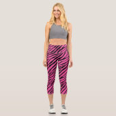 LEGGINGS CAPRI IMPRIMER YOGA ZEBRA ROSE (Recto)