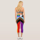 Leggings Capri Indicateur de fierté de progression LGBTQ+ (Verso)