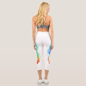 Leggings Capri Infinity avec Rainbow Jellyfish (Verso)