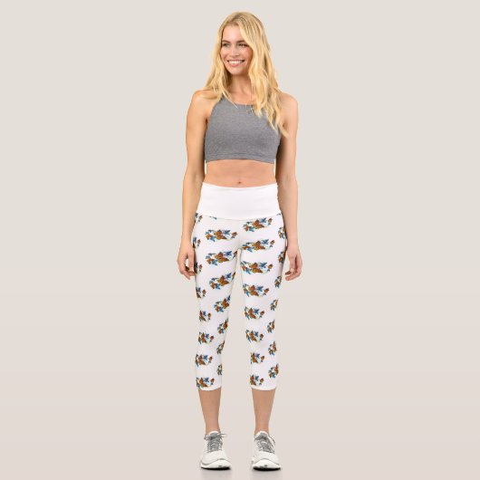 Leggings Capri Infinity of Monarch Butterflies (Recto)