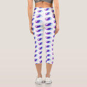 Leggings Capri Infinity with purple feather (Verso)