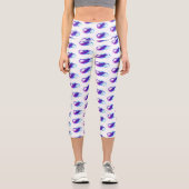 Leggings Capri Infinity with purple feather (Recto)