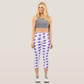 Leggings Capri Infinity with purple feather (Recto)