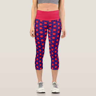 Leggings Capri Infusion de virus Crimson haute taille