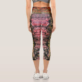 Leggings Capri Inspiré par le feu de Californie (Verso)