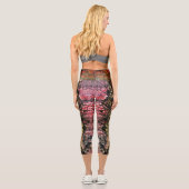 Leggings Capri Inspiré par le feu de Californie (Verso)