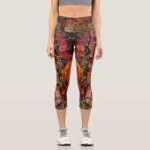 Leggings Capri Inspiré par le feu de Californie (Recto)