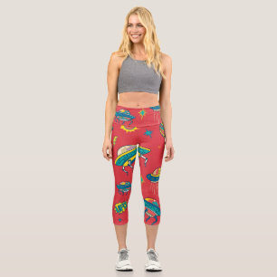 Leggings Capri Inventaires d'espace UFO rétro
