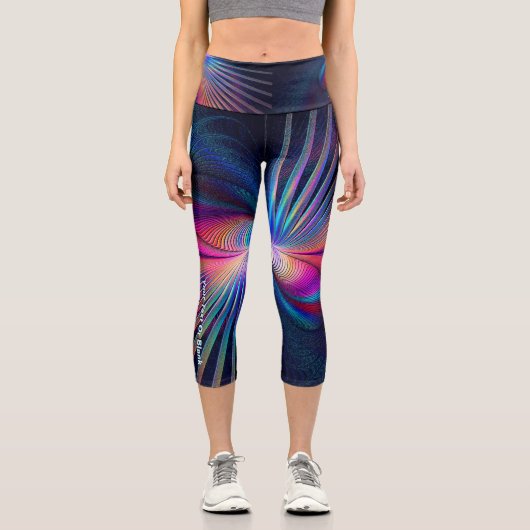 Leggings Capri Iridescence structurelle (Recto)