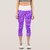 Leggings Capri Iridescente Fuchsia Star Parties scintillant Capri (Recto)