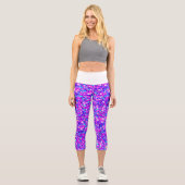Leggings Capri Iridescente Fuchsia Star Parties scintillant Capri (Recto)