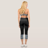 Leggings Capri Jacquard Monogramme Bleu (Verso)