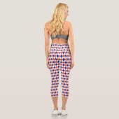 Leggings Capri Jacquard orange et bleu diamant (Verso)