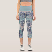 Leggings Capri J'ai survécu à Blue Covid Virus (Recto)