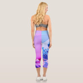 Leggings Capri Japon - Art japonais (Grande vague au large de Kan (Verso)