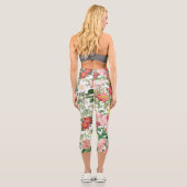 Leggings Capri Jardin de printemps Vintage Rose (Verso)
