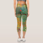 Leggings Capri Jardin des fleurs par Gustav Klimt (Verso)