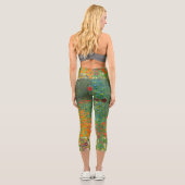 Leggings Capri Jardin des fleurs par Gustav Klimt (Verso)