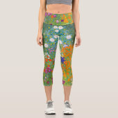 Leggings Capri Jardin des fleurs par Gustav Klimt (Recto)