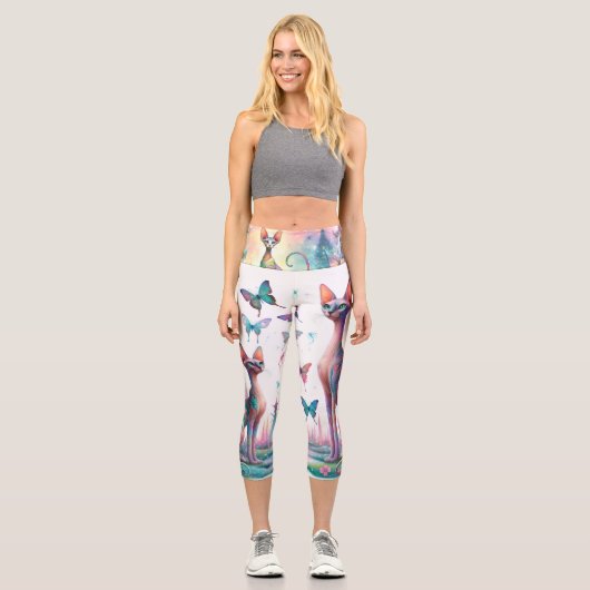 Leggings Capri Jardin magique Pastel Sphnyxs (Recto)