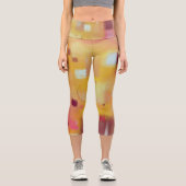 Leggings Capri Jaune Abstrait moderne (Recto)