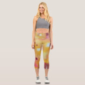 Leggings Capri Jaune Abstrait moderne (Recto)
