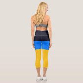 Leggings Capri Jaune et Bleu (Verso)