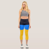 Leggings Capri Jaune et Bleu (Recto)