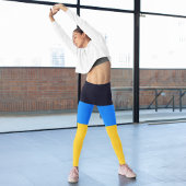 Leggings Capri Jaune et Bleu