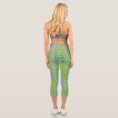 Leggings Capri Jaune et Bleu (Verso)