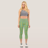 Leggings Capri Jaune et Bleu (Recto)
