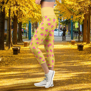 Leggings Capri Jaune Fraise