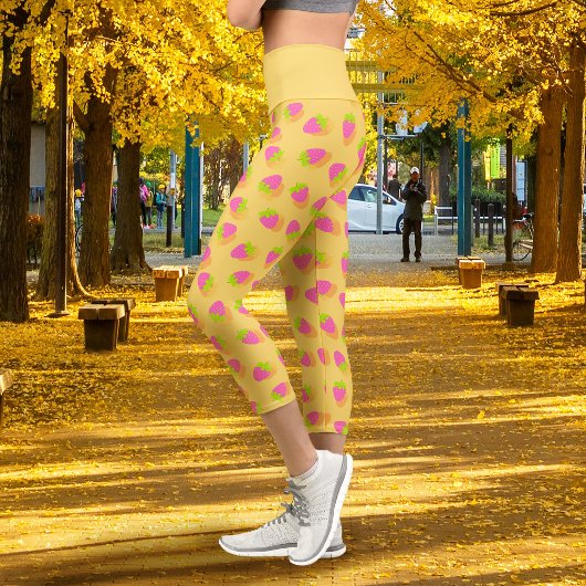 Leggings Capri Jaune Fraise