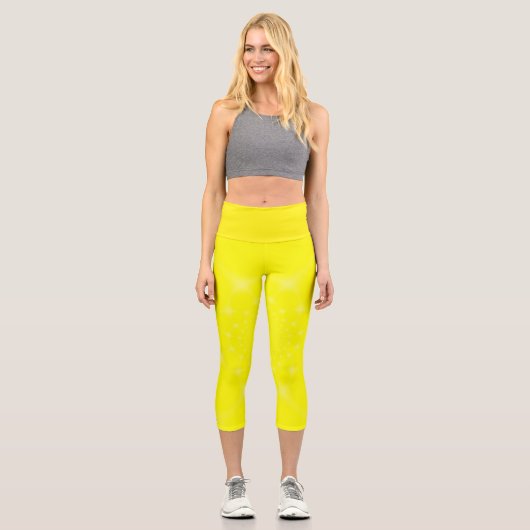 Leggings Capri Jaune pétillant (Recto)