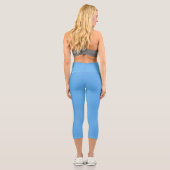Leggings Capri Jeans bleus (couleur solide) (Verso)